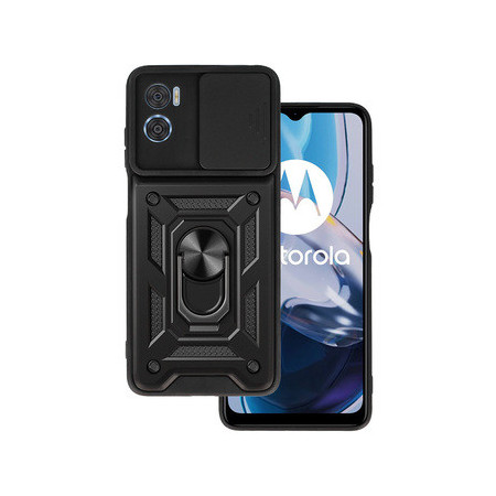 Slide Camera Armor Case for Motorola Moto E22/E22i Black