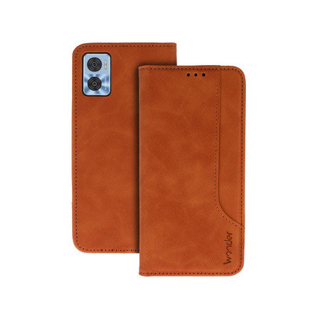 Wonder Prime Case for Motorola Moto E22/E22i brown