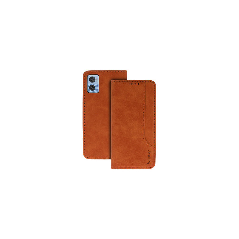 Wonder Prime Case for Motorola Moto E22/E22i brown