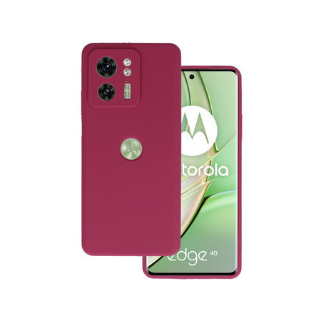 Silicone Lite Case for Motorola Edge 40 5G burgundy