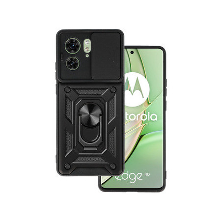 Slide Camera Armor Case for Motorola Edge 40 5G Black