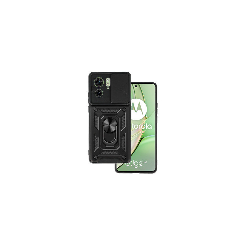 Slide Camera Armor Case for Motorola Edge 40 5G Black