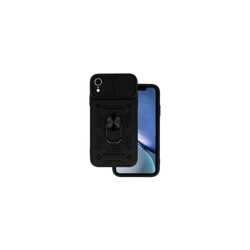 Slide Camera Armor Case for Iphone XR Black
