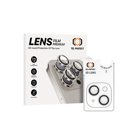 Tempered glass Tel Protect 3D Lens on camera for Iphone 11 transparent (lens 2 pieces)