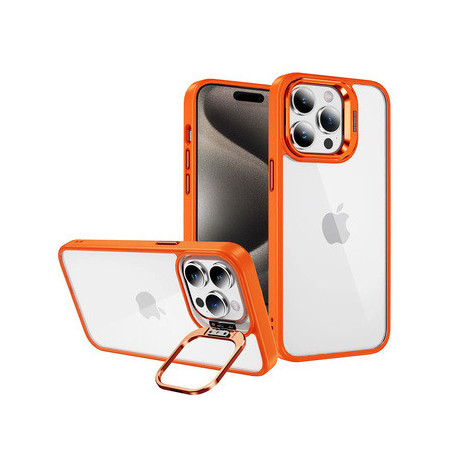 Tel Protect Kickstand case + camera glass (lens) for Iphone 11 orange