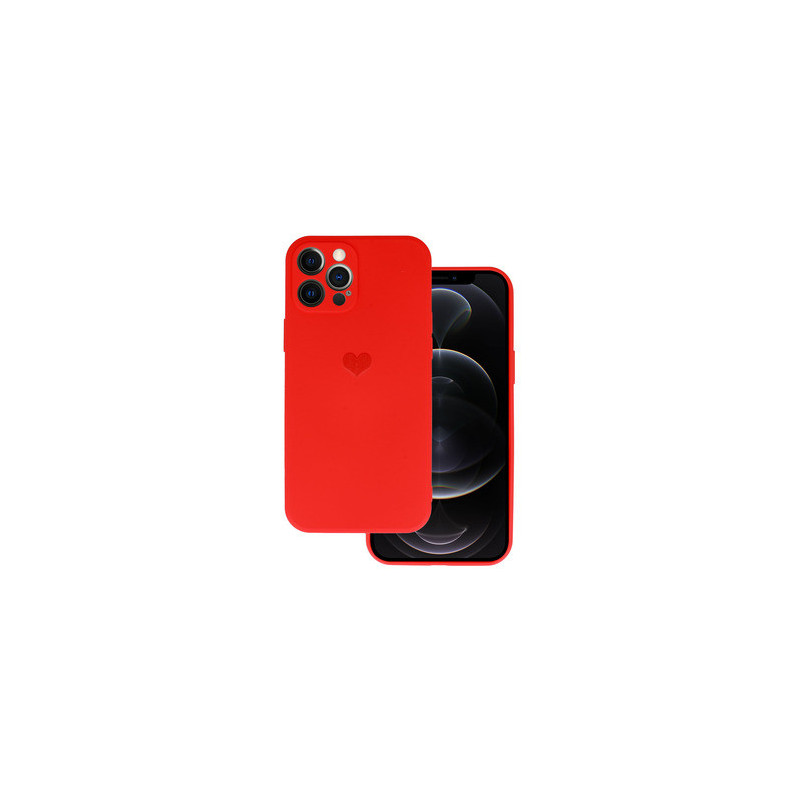 Vennus Silicone Heart Case for Iphone 11 Pro design 1 red