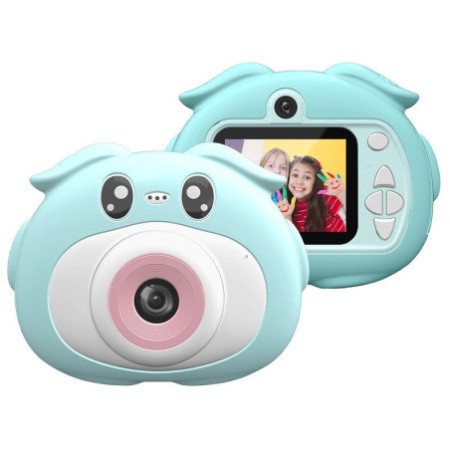 detský digitálny fotoaparát s kamerou 1080p modrý