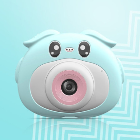 detský digitálny fotoaparát s kamerou 1080p modrý