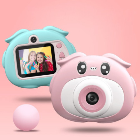 detský digitálny fotoaparát s kamerou 1080p modrý
