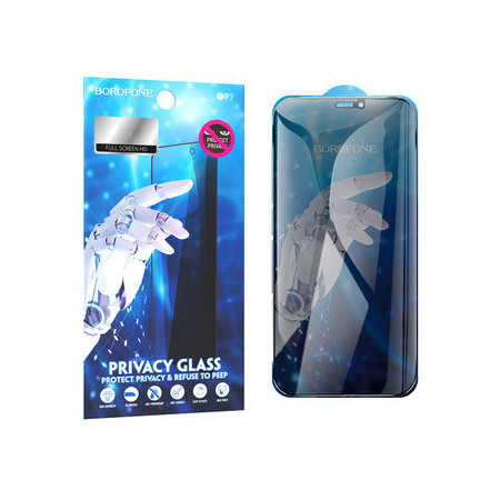 Borofone Tempered glass BF7 Diamond Armor Full Screen Anti-spy for Iphone 12/12 Pro - 10 pieces