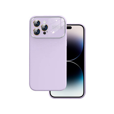 Soft Silicone Lens Case for Iphone 12 light purple