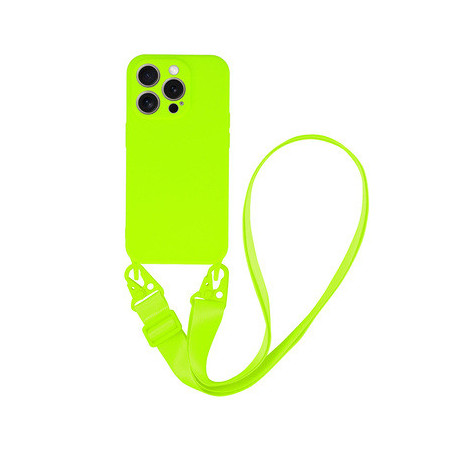 Strap Silicone Case for Iphone 12 design 2 lime