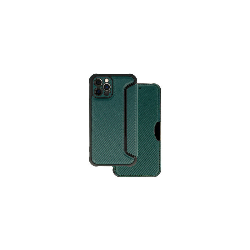 Razor Carbon Book Case for Iphone 12 Pro dark green