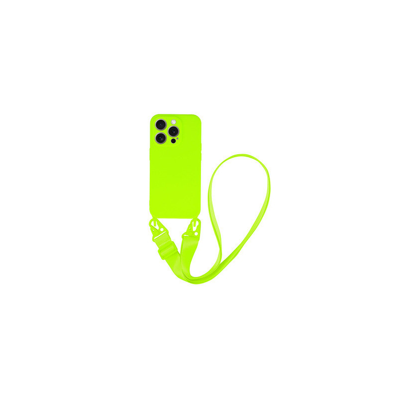 Strap Silicone Case for Iphone 12 Pro design 2 lime
