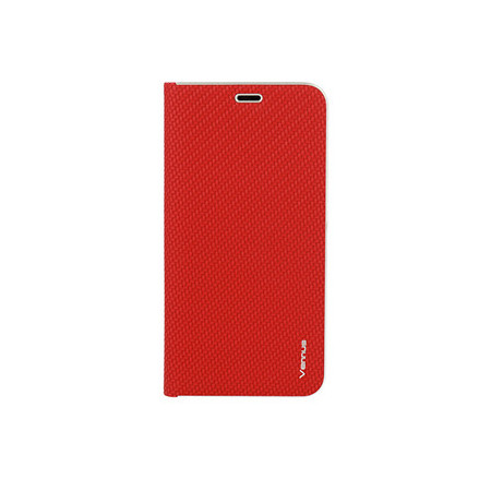 Vennus Book CARBON Case with frame for Iphone 12 Pro Max red