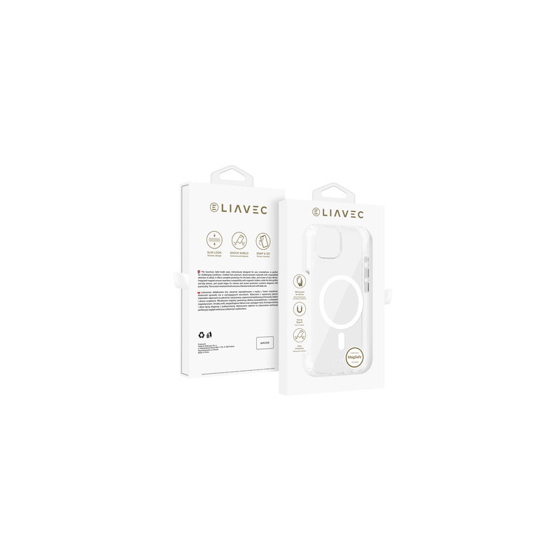 Liavec Glossy Magsafe Clear Case do Iphone 13/14 white