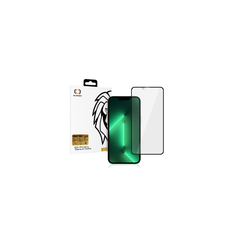Tempered glass Tel Protect 10X Privacy Titanium for Iphone 13/13 Pro/16e