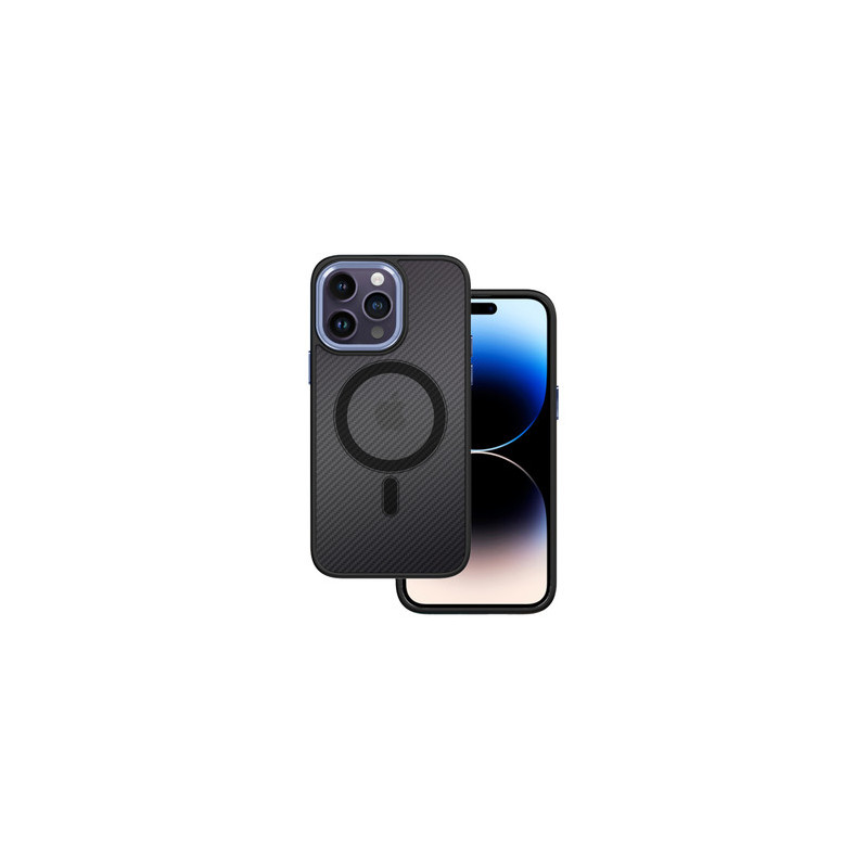 Tel Protect Magnetic Carbon Case for Iphone 13 Pro Black-purple