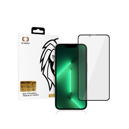 Tempered glass Tel Protect 10X Privacy Titanium for Iphone 13/13 Pro/16e