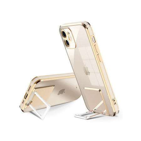 Tel Protect Kickstand Luxury Case for Iphone 13 Pro Gold