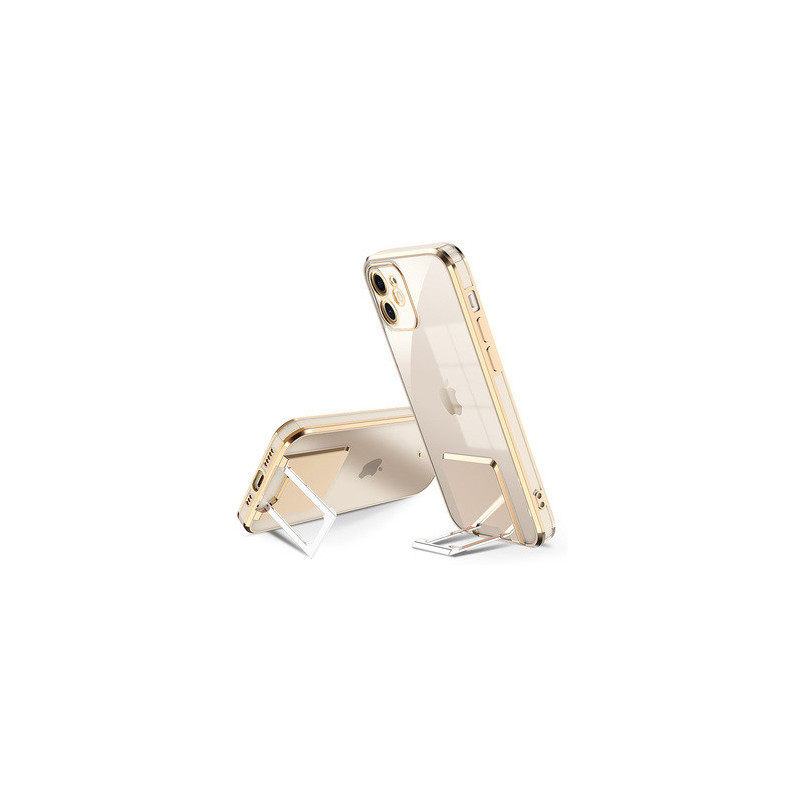 Tel Protect Kickstand Luxury Case for Iphone 13 Pro Gold