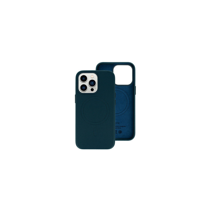 MagSafe Leather Case Iphone 13 Pro Navy