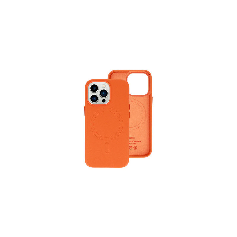 MagSafe Leather Case Iphone 13 Pro Orange