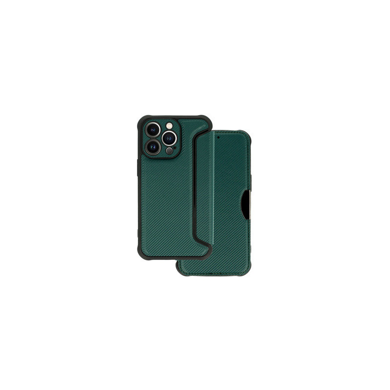 Razor Carbon Book Case for Iphone 13 Pro dark green