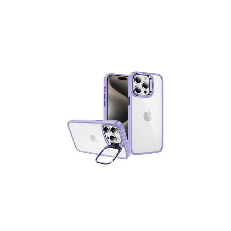 Tel Protect Kickstand case + camera glass (lens) for Iphone 13 Pro Max light purple