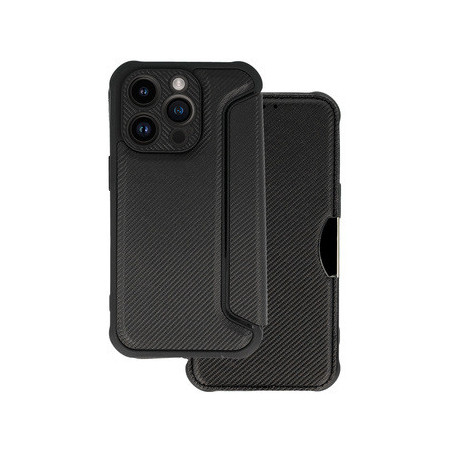 Razor Carbon Book Case for Iphone 14 Pro Max black