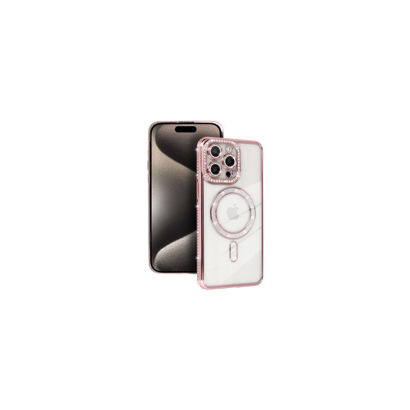 Bling Magsafe Case for Iphone 14 Pro pink