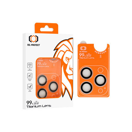 Tempered glass Tel Protect Titanium Lens 99% AR on camera for Iphone 14 Pro/14 Pro Max transparent (lens 3 pcs)