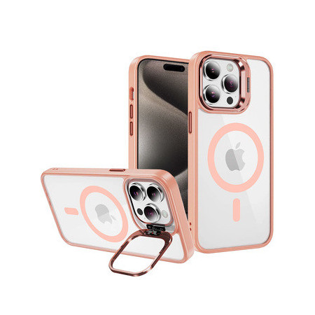 Tel Protect Kickstand Magsafe Case for Iphone 14 Pro light pink