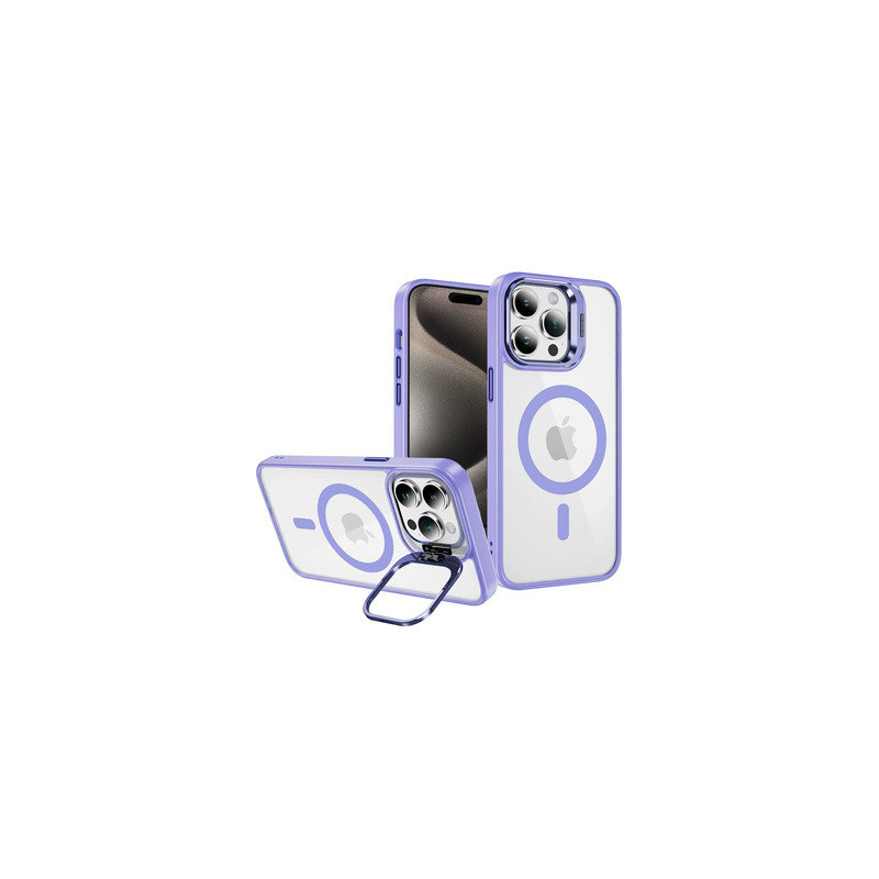 Tel Protect Kickstand Magsafe Case for Iphone 14 Pro light purple