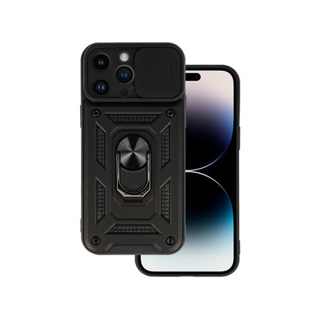 Slide Camera Armor Case for Iphone 14 Pro Black