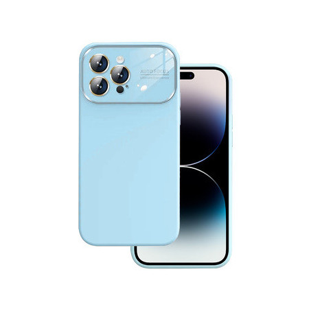 Soft Silicone Lens Case for Iphone 14 Pro light blue
