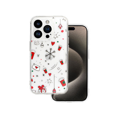 TEL PROTECT Christmas Clear Case for Iphone 14 Pro Design 3