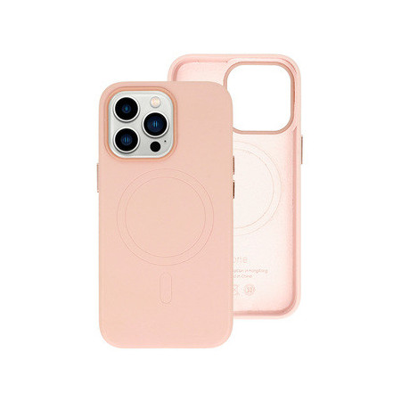 MagSafe Leather Case Iphone 14 Pro Light Pink