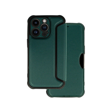 Razor Carbon Book Case for Iphone 14 Pro dark green