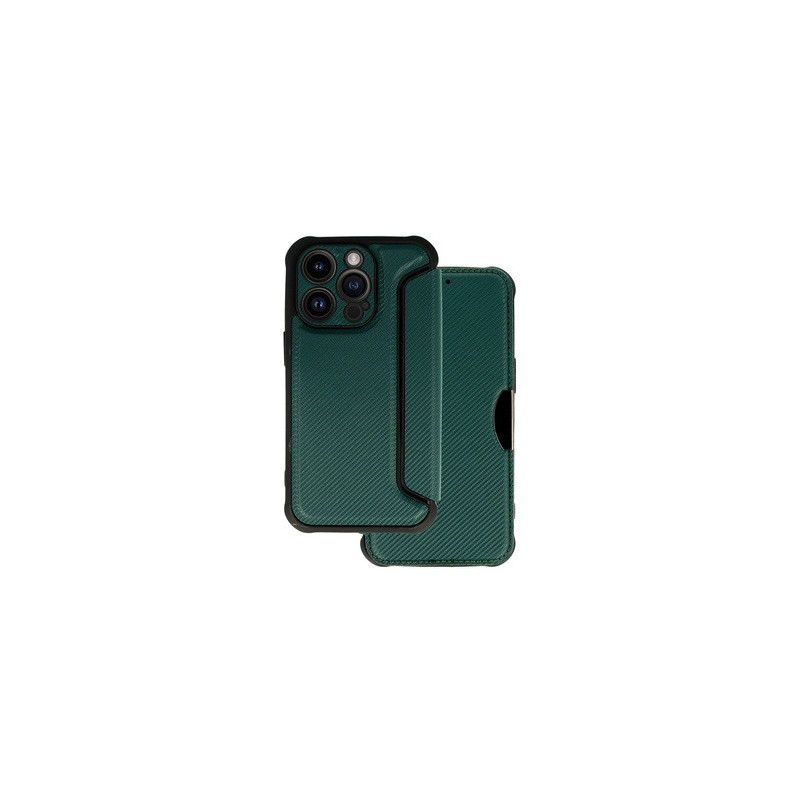 Razor Carbon Book Case for Iphone 14 Pro dark green