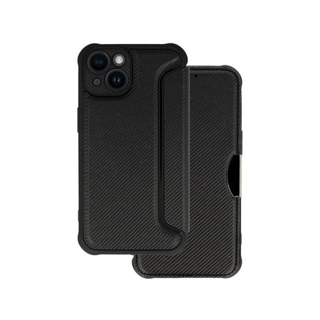 Razor Carbon Book Case for Iphone 14 Plus black