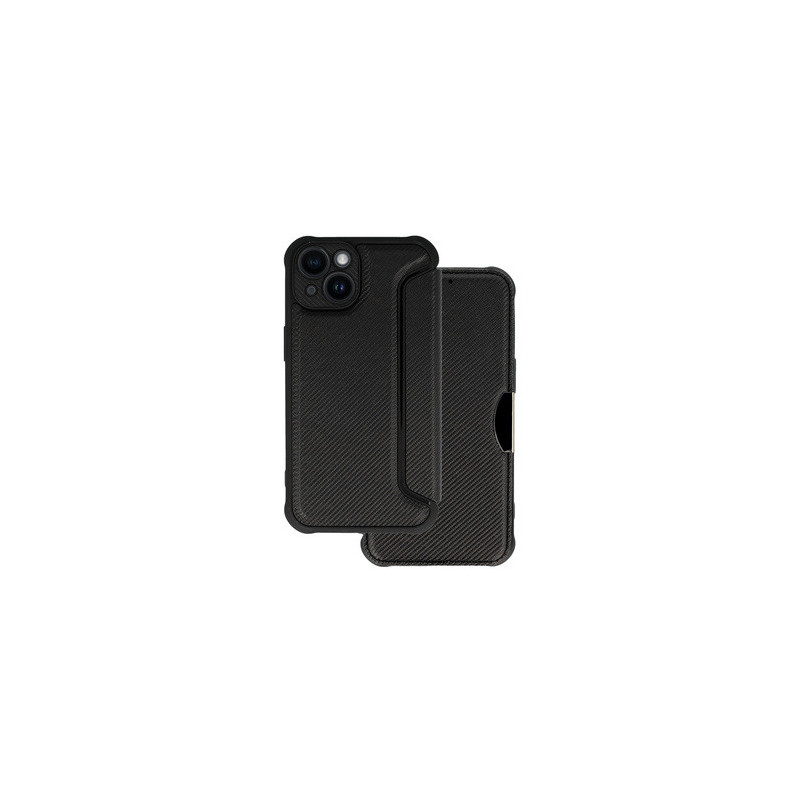 Razor Carbon Book Case for Iphone 14 Plus black