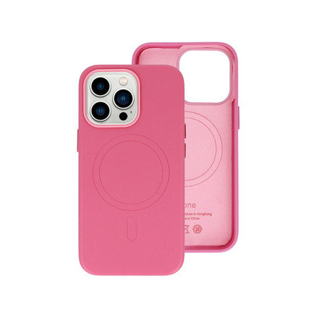 MagSafe Leather Case Iphone 14 Pink