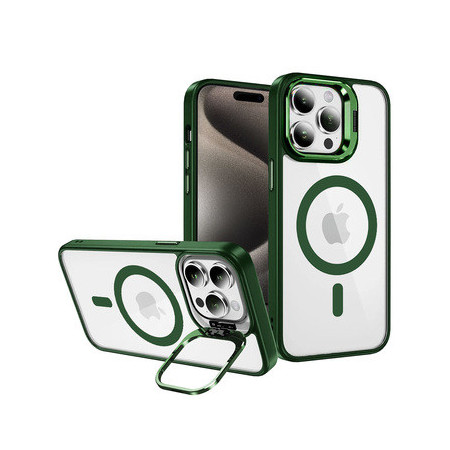 Tel Protect Kickstand Magsafe Case for Iphone 14 green
