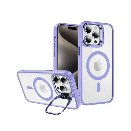 Tel Protect Kickstand Magsafe Case for Iphone 14 light purple
