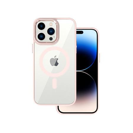 Tel Protect Magnetic Clear Case for Iphone 14 Salmon